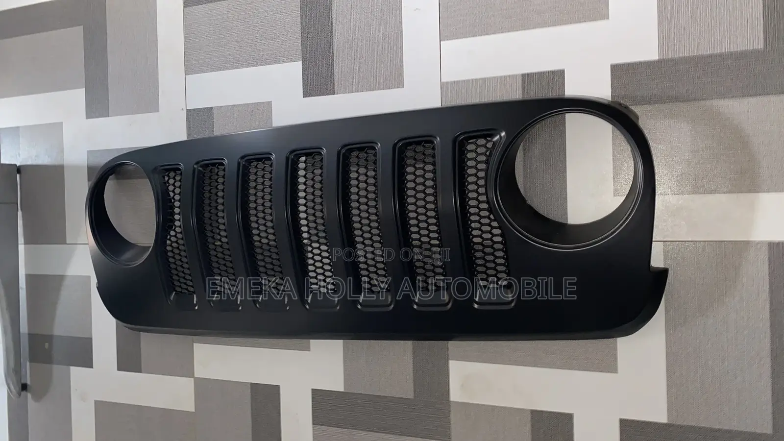 Jeep Wrangler Black Front Grill Cover From 2010-2020