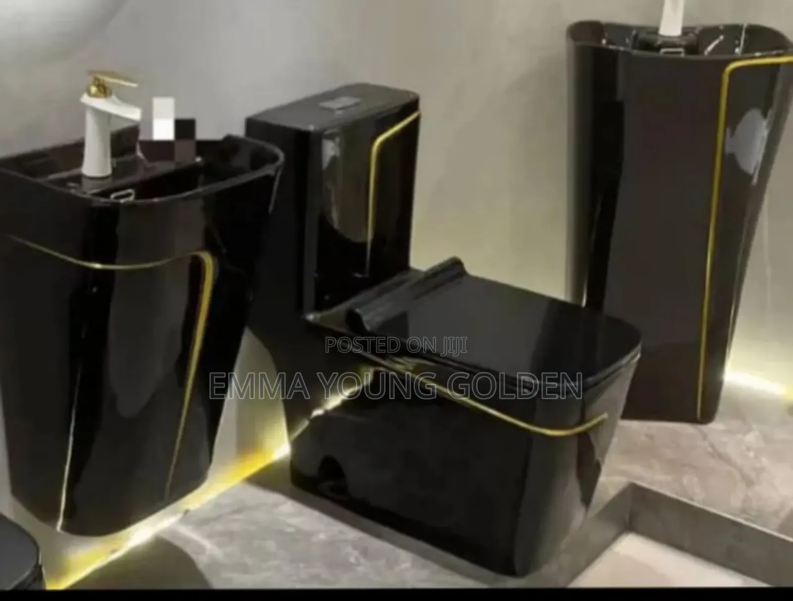 Luxury Matt Black Water Closet