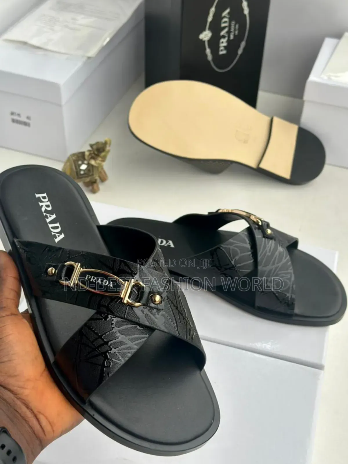 Prada Leather Slippers