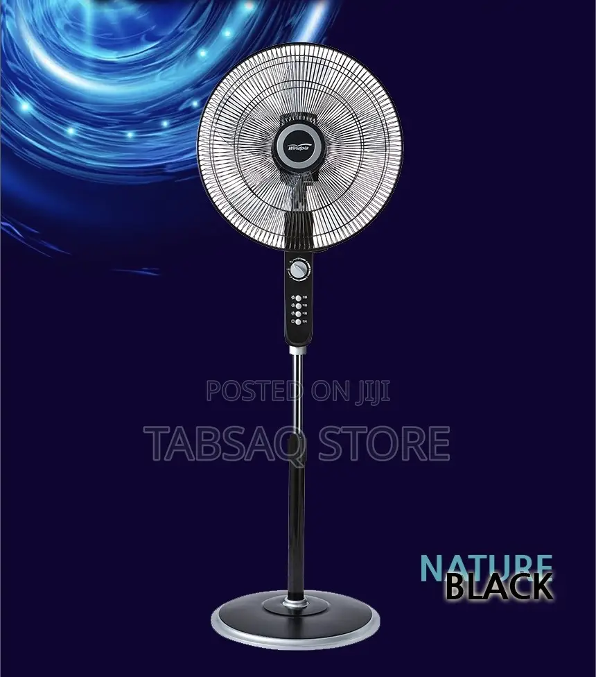 16-Inch Windpia Black Stand Fan