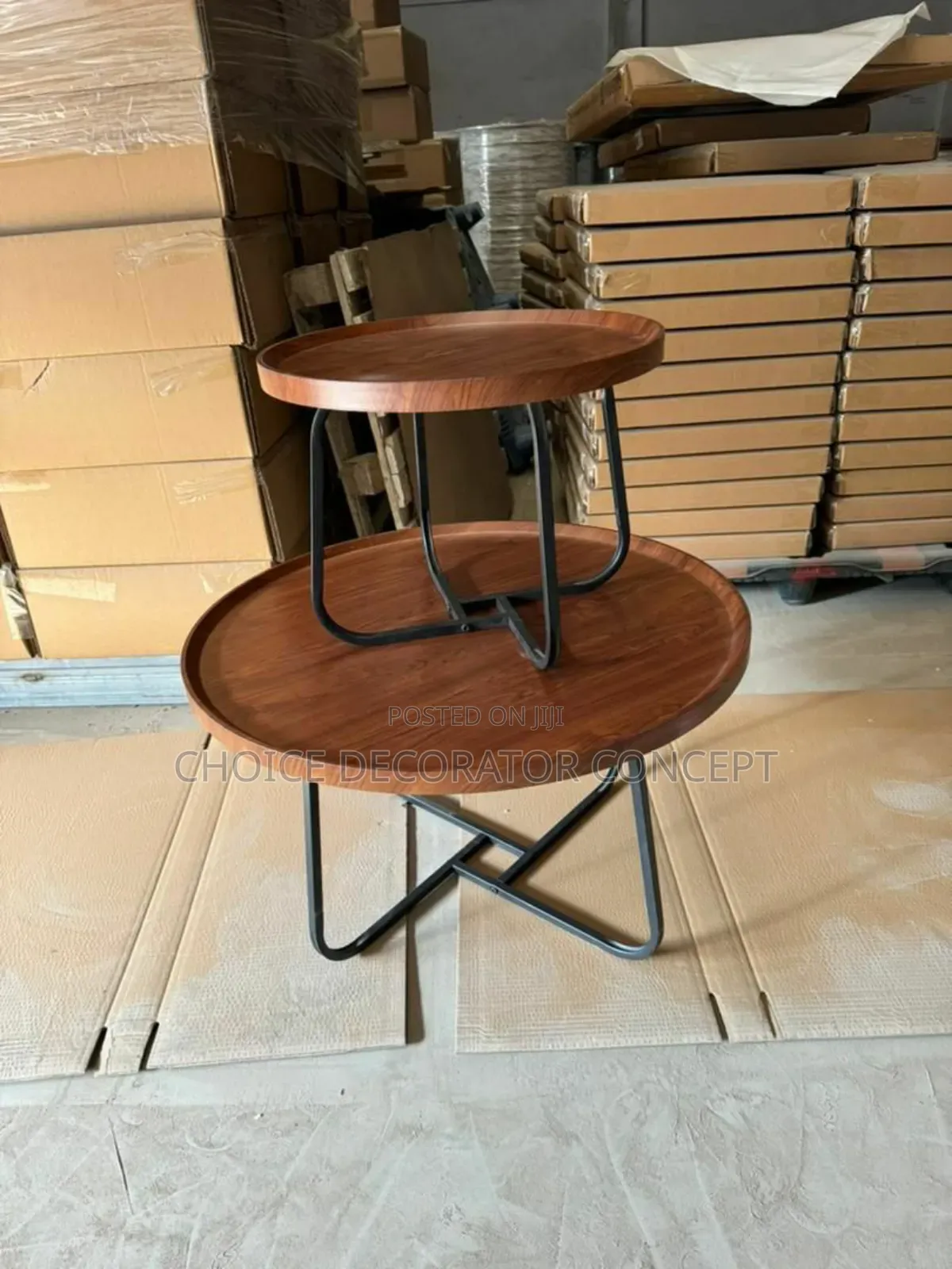 Modern 2-in-1 Wooden Coffee Table Set