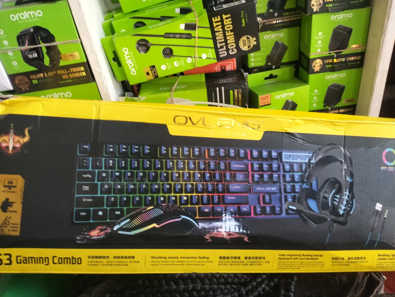Gaming Keyboard Mouse and Headphone