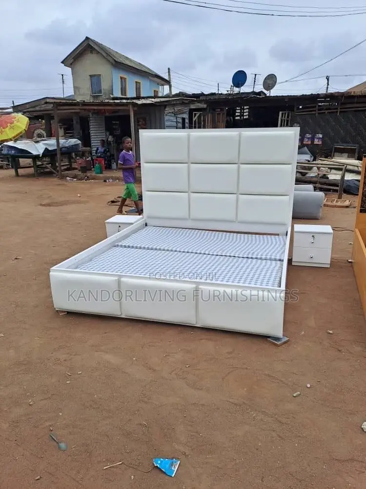 4.5 by 6 Padded/Wooden Bed Frame With Free Delivery Within Lagos