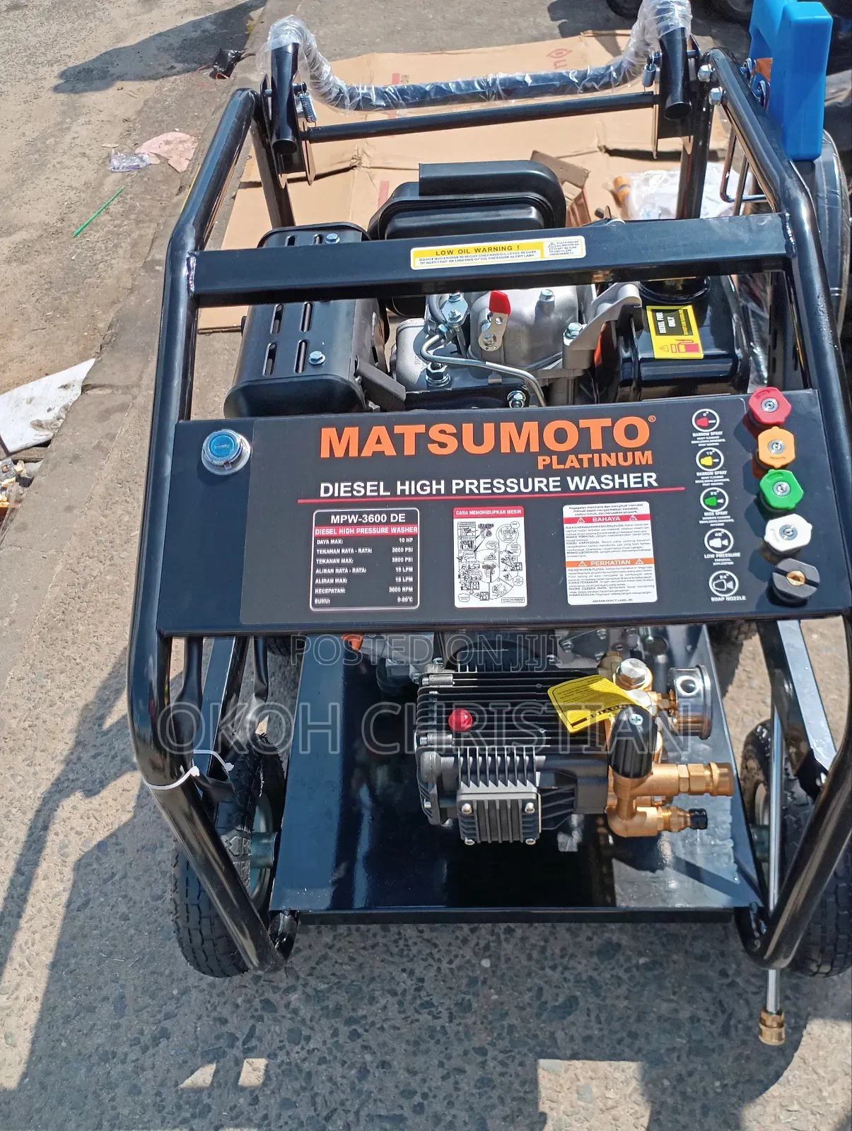 Matsumoto Diesel High Pressure Washer 10hp 10yrs Warranty