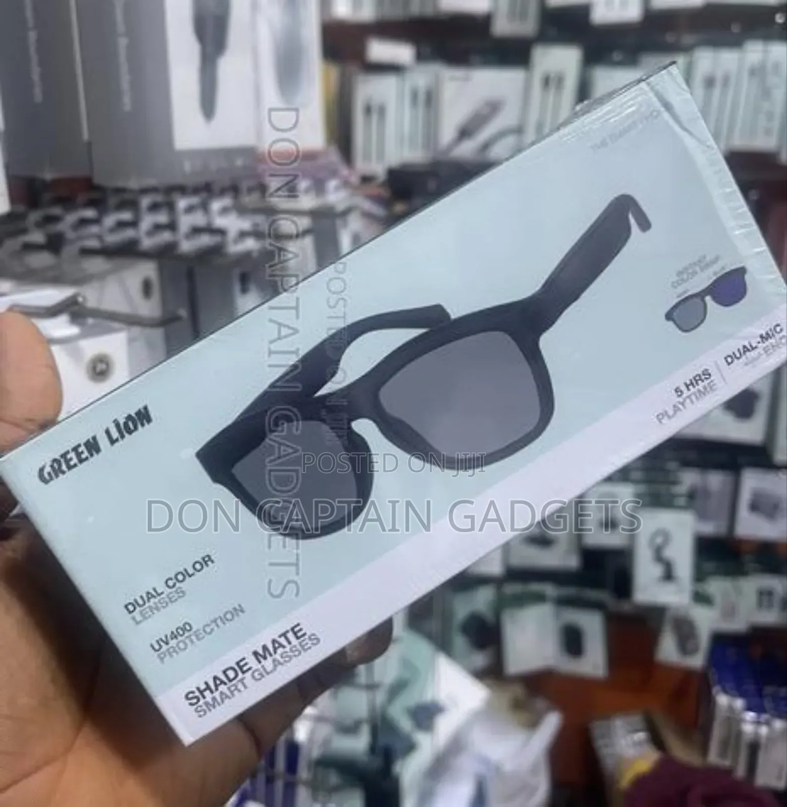 Green Loin Shade Mate Smart Glasses ( Dual Instant Color Lens Swap )
