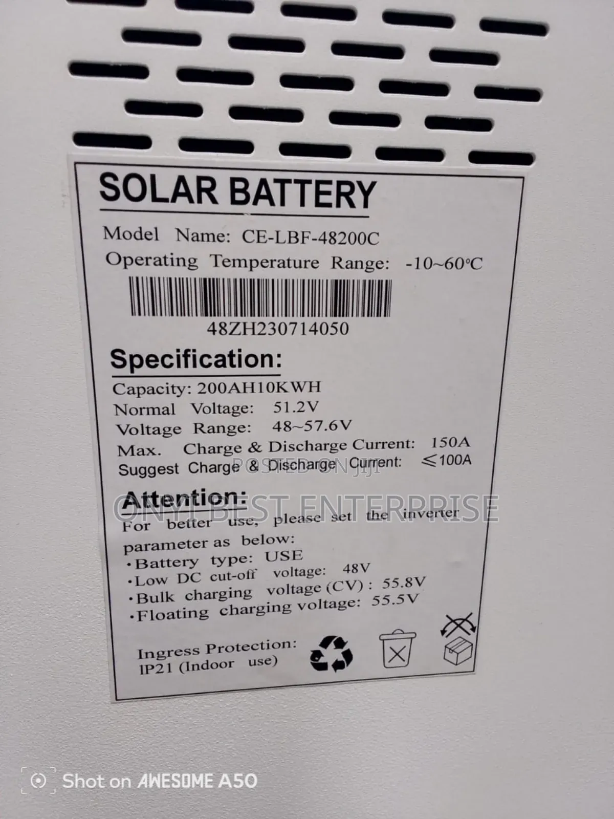 C-Worth Energy Lithium Ion Battery 10kwh/48v Available