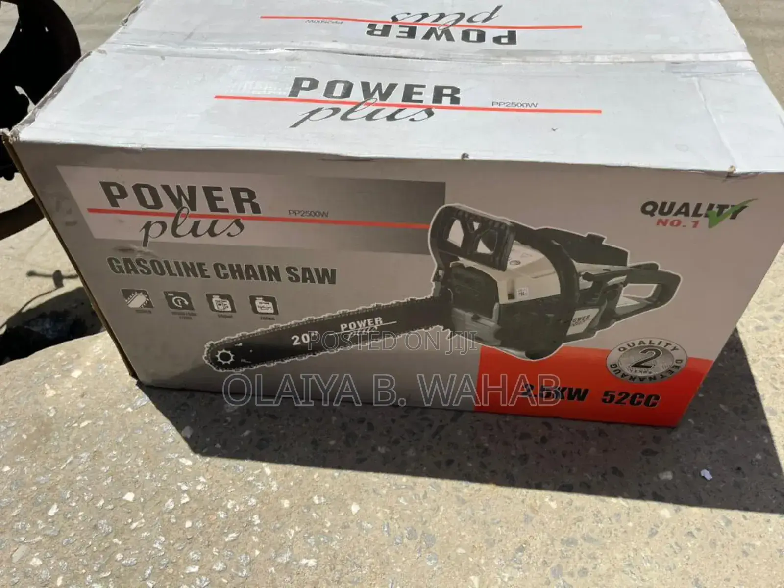 Power Plus 52cc Gasoline Chain Saw – 2.5kw High-Performance Cutter