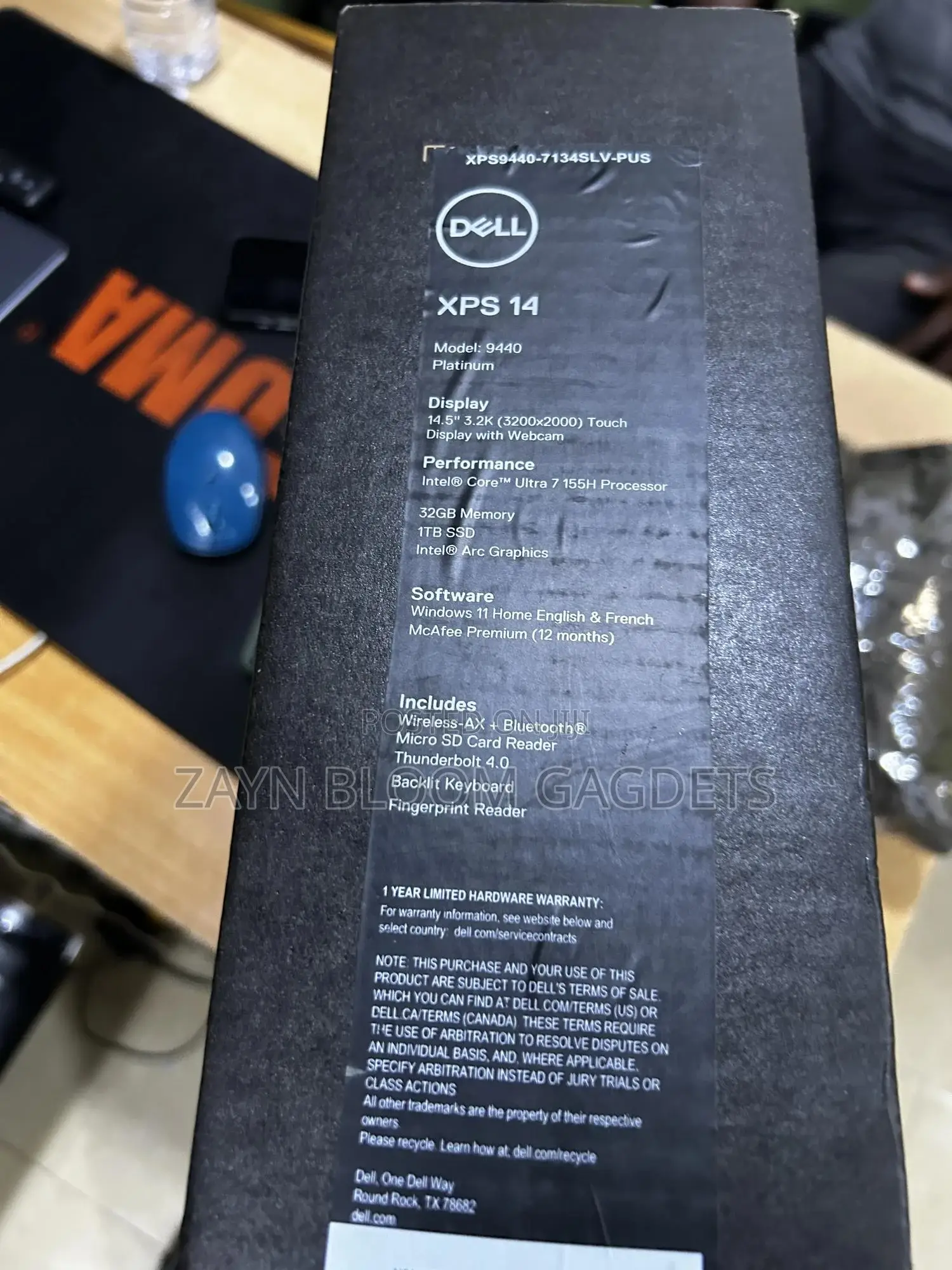 New Laptop Dell XPS 14 9440 32GB Intel Core Ultra 7 SSD 1T
