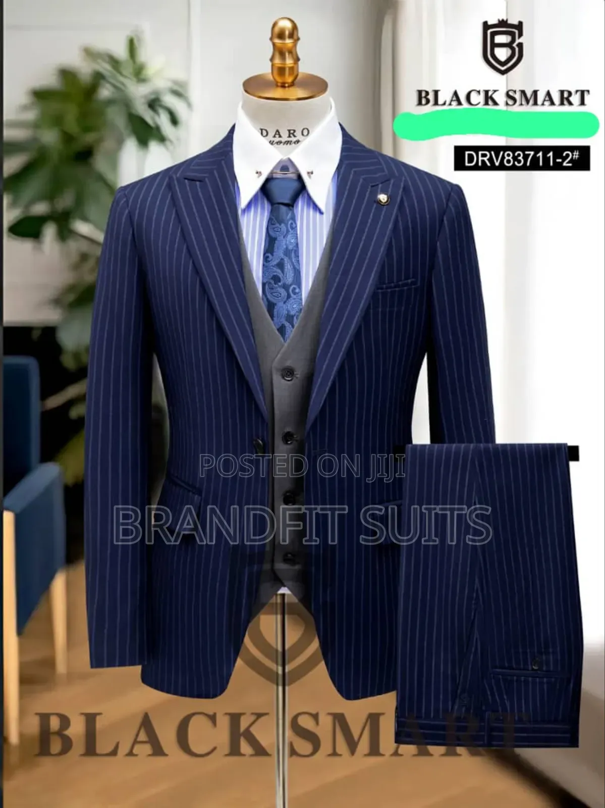 New Daro Blacksmarth Checkers 3 Piece Suit