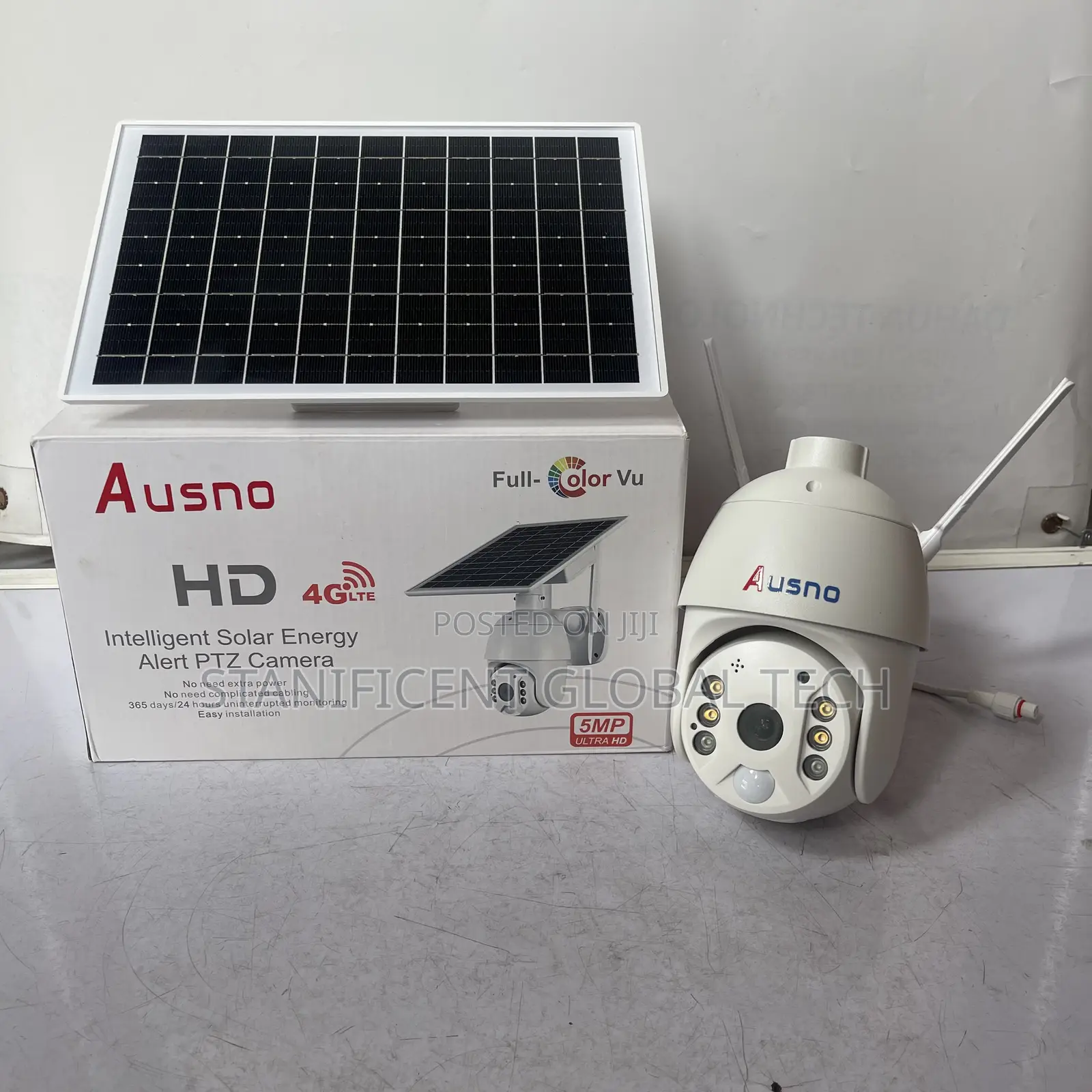 Ausno 5mp 4g Single Lens Solar Big Outdoor Camera (Ubox App)