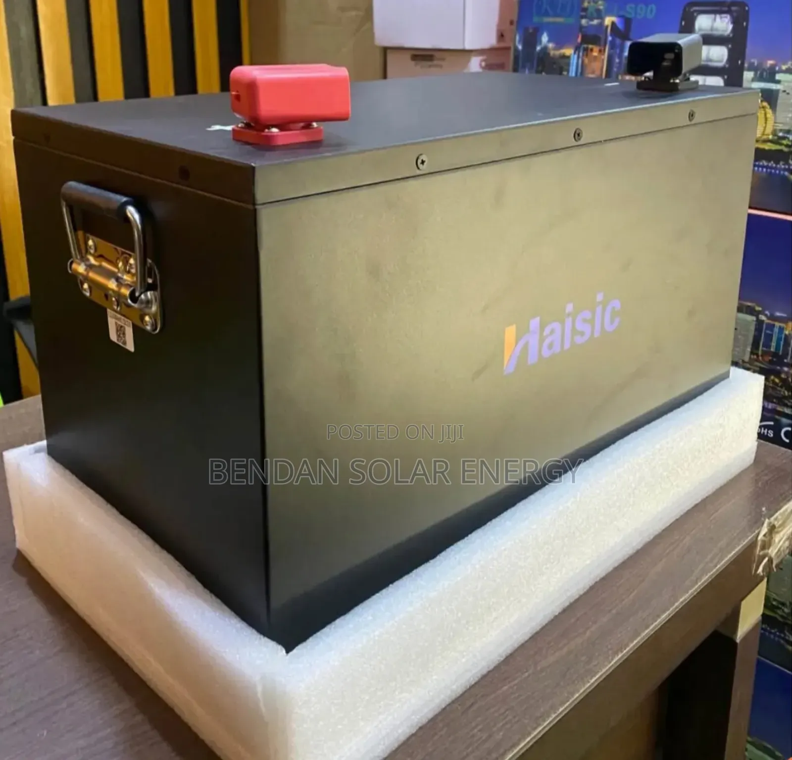 Haisic 8kwh 25.6v Black Lithium Battery – Powerful Solar Backup System