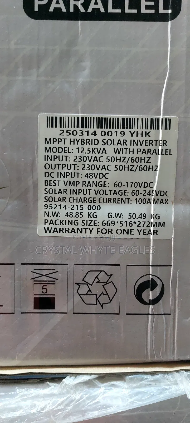 Yohako 12.5kva Hybrid Solar Inverter With Parallel