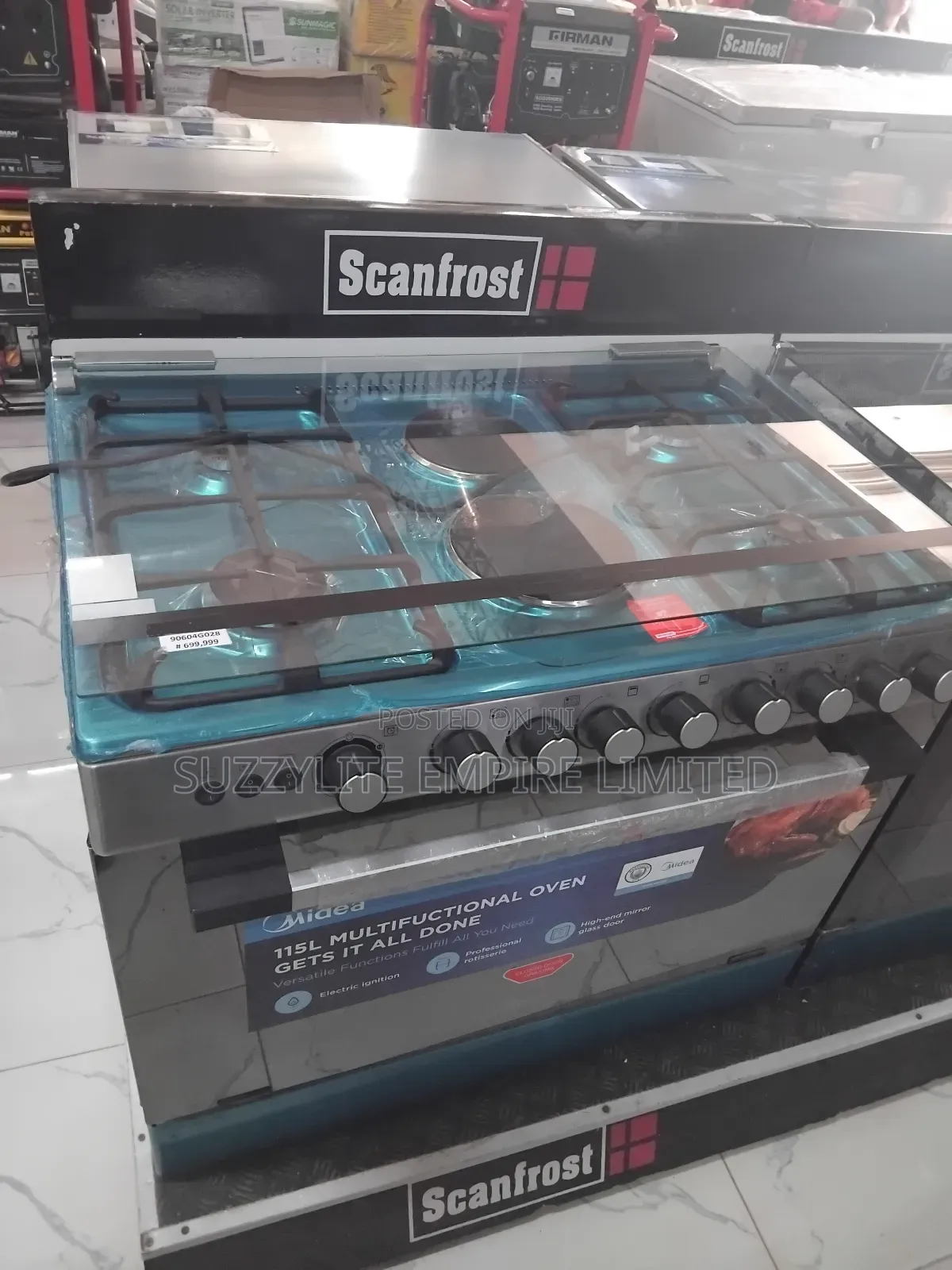 Midea 60 By 90 Standing Gas Cooker With Electric Hot Plate