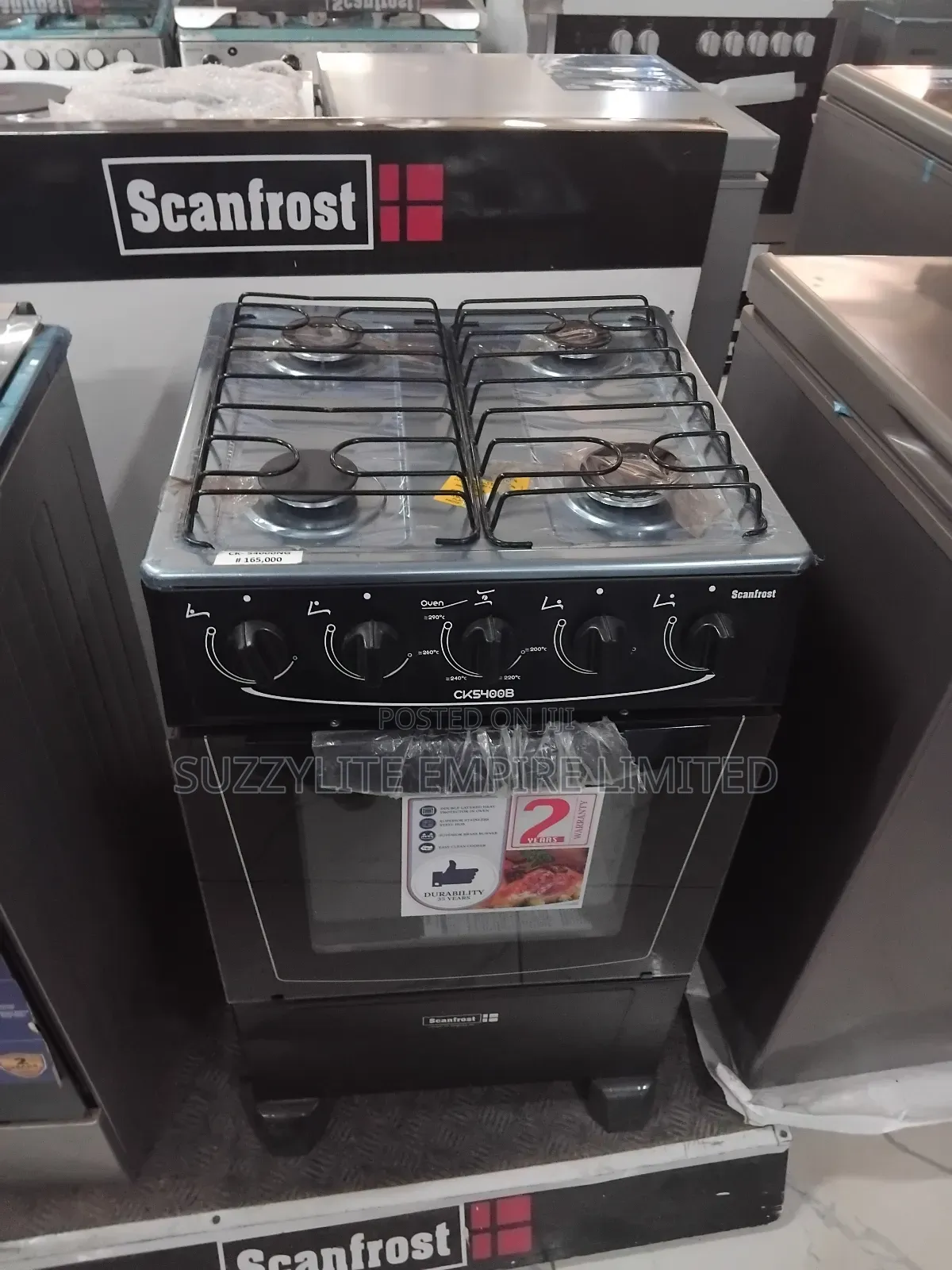 Scanfrost 4 Burner Standibg Gas Cooker 50 By 50