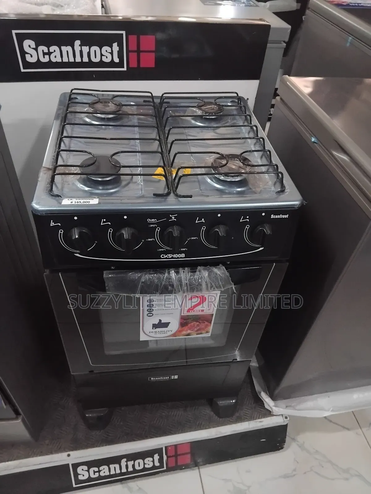 Scanfrost 4 Burner Standibg Gas Cooker 50 By 50