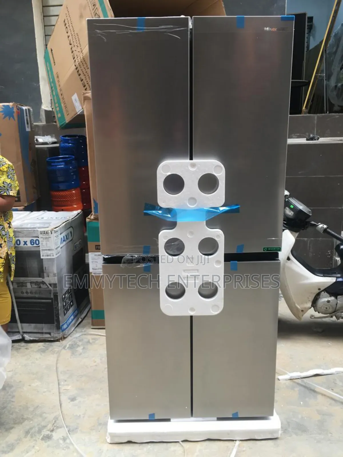Brand New Hisense 392liters Refrigerator Side-by-Side With Four Doors