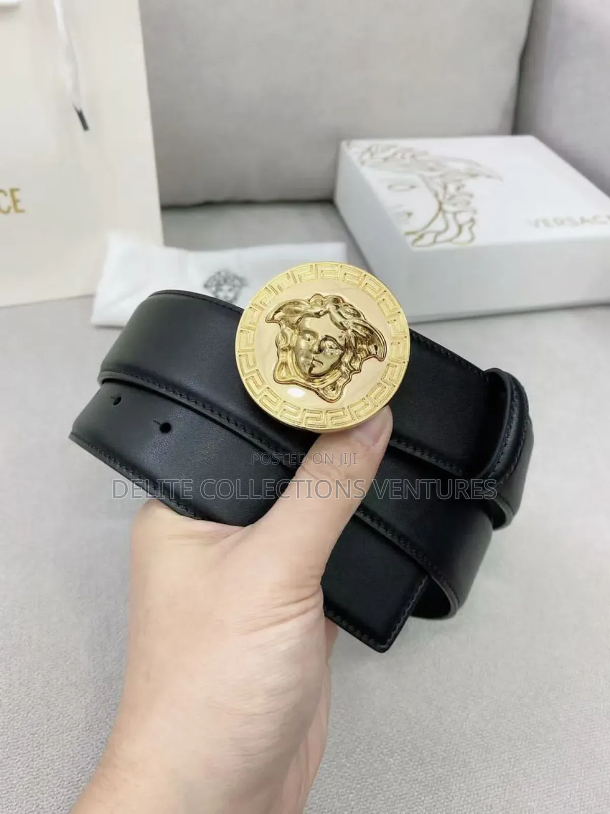Versace La Medusa Leather Belt