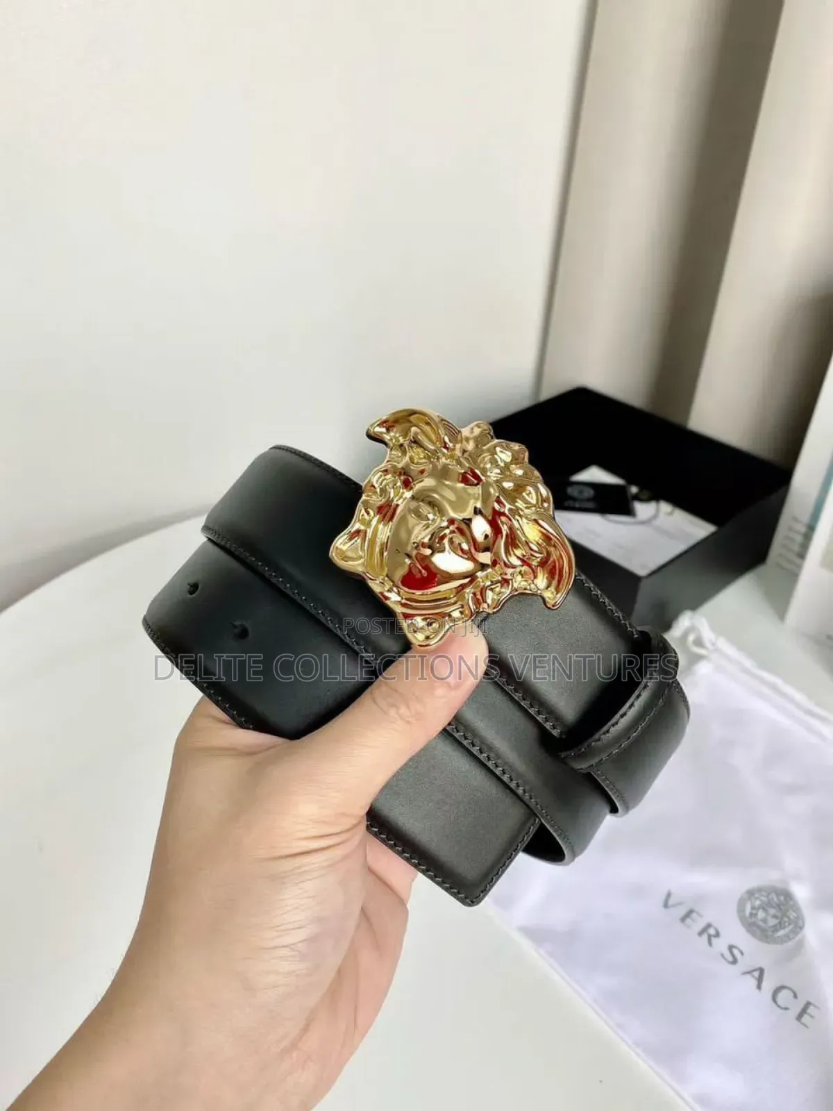 Versace La Medusa Leather Belt