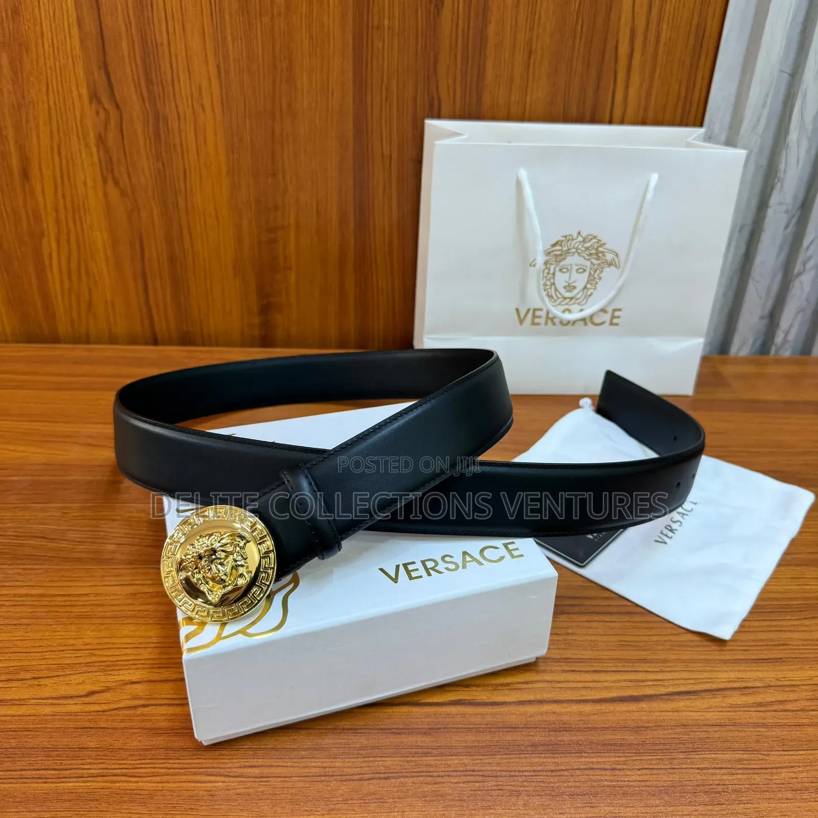 Versace La Medusa Leather Belt