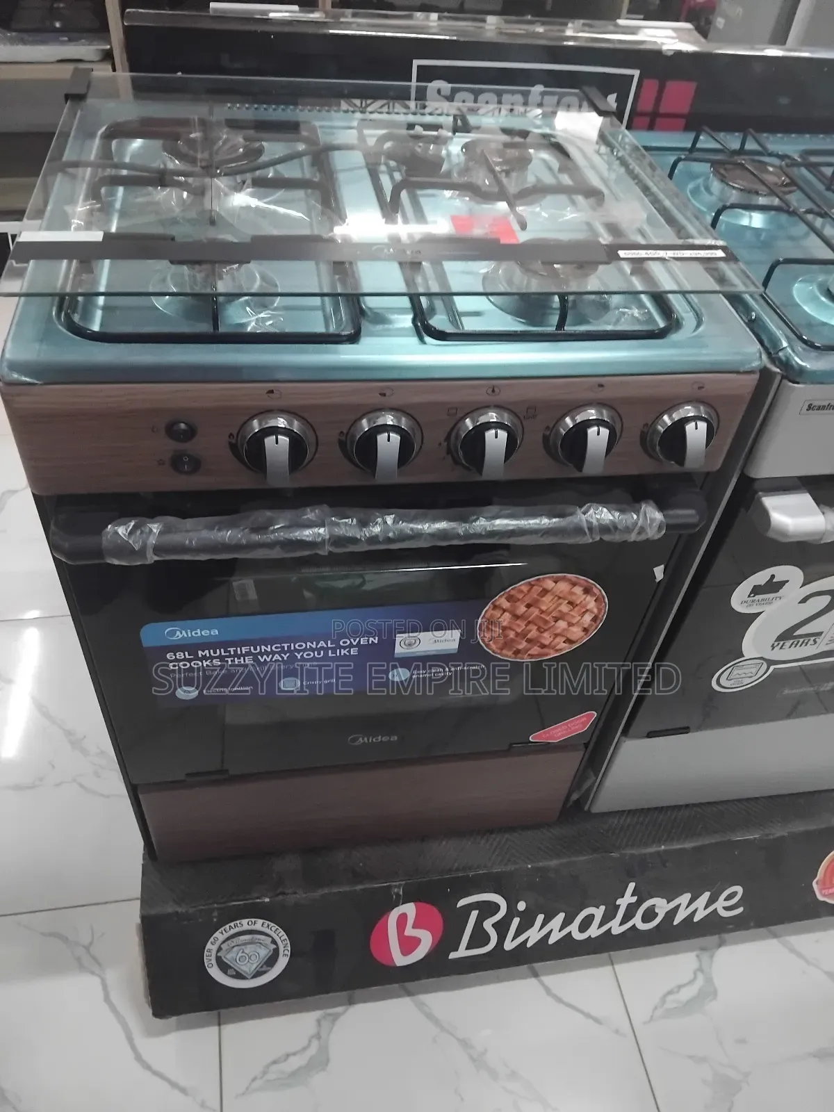 Midea 60 By 60 4burner Standing Gas Cooker With Grill And Oven