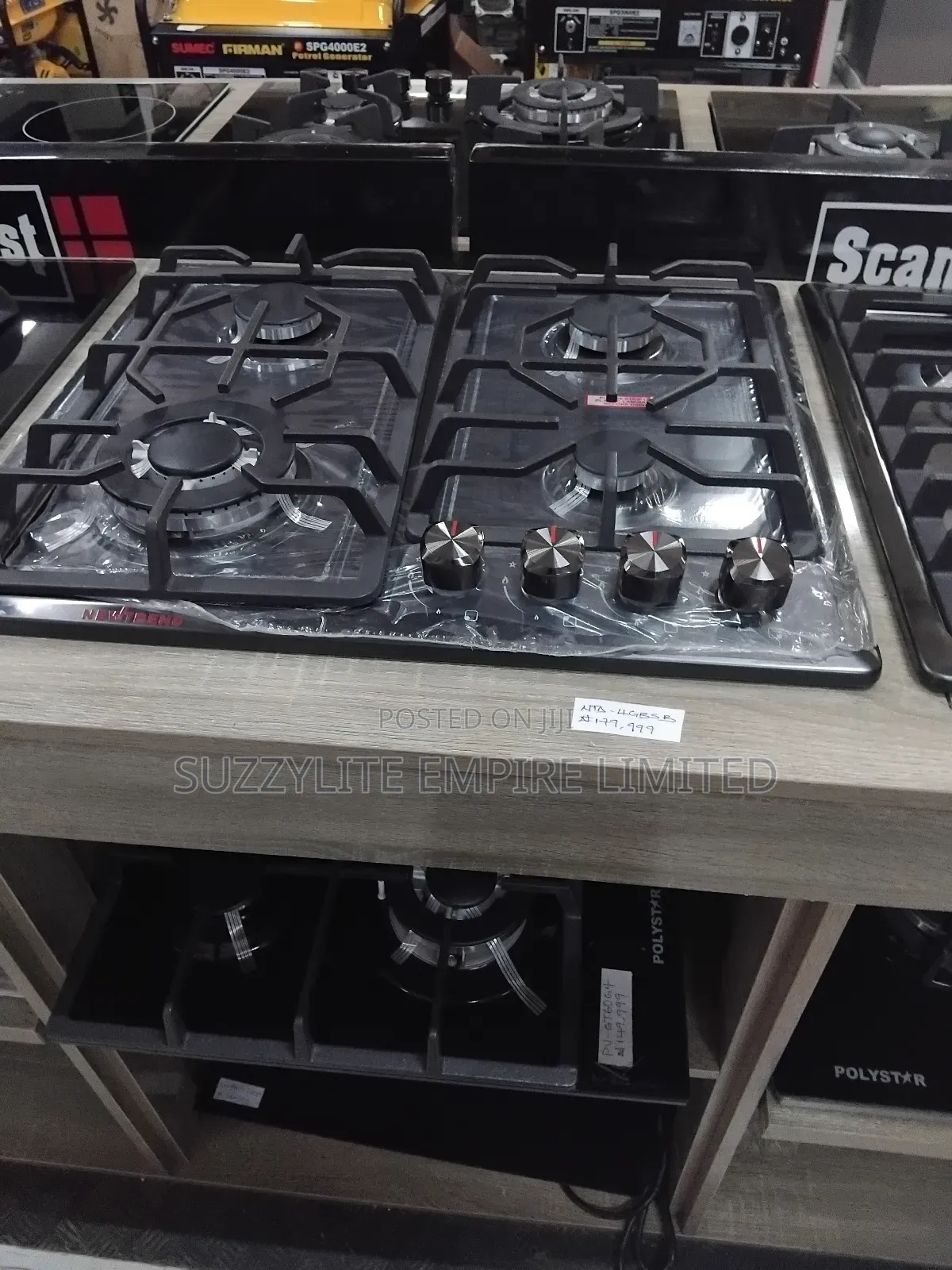 Newtrend 4 Burner Inbuilt Gas Cooker With Warranty