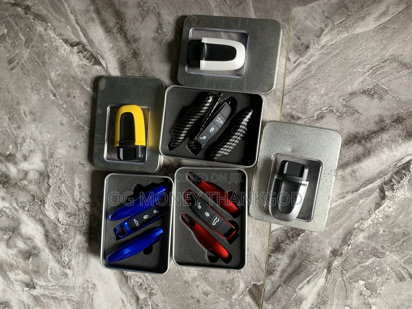 Fiber Key Cover for Porsche and Dummy Key for Various Porsche Models