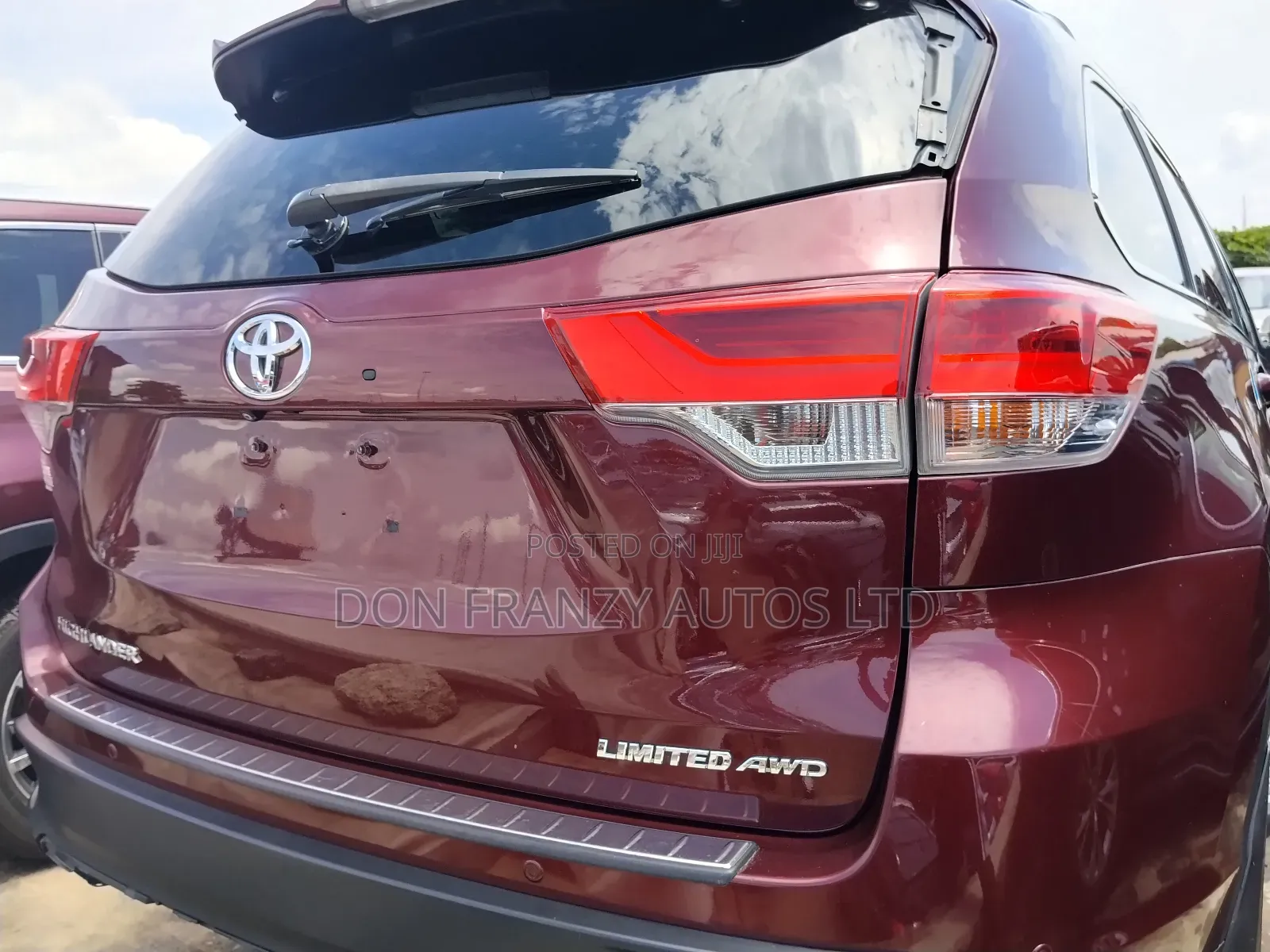Toyota Highlander Limited V6 4x4 (3.5L 6cyl 6A) 2016 Burgundy