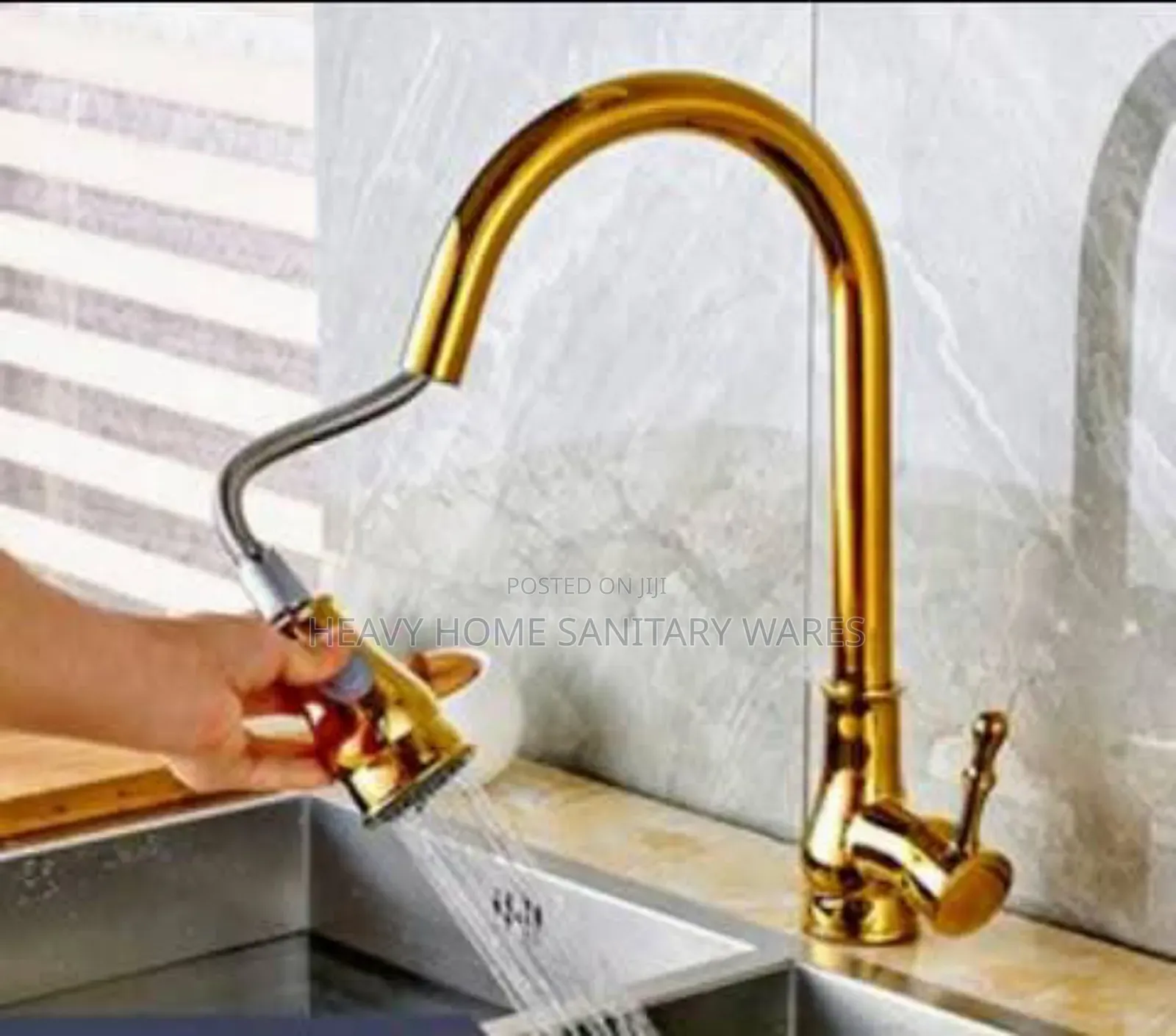 Gold Pull Out Tap