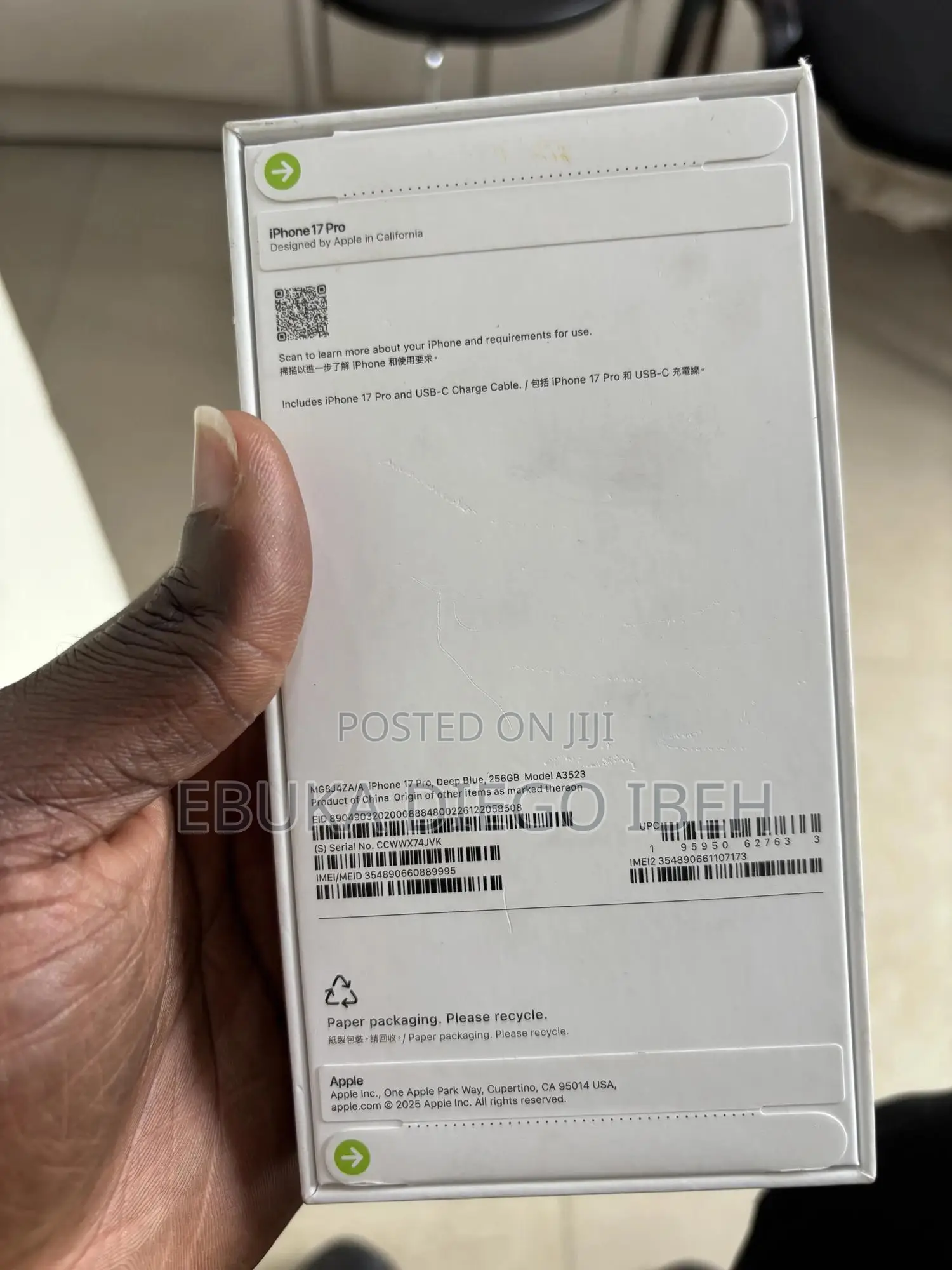 New Apple iPhone 17 Pro 256 GB Black