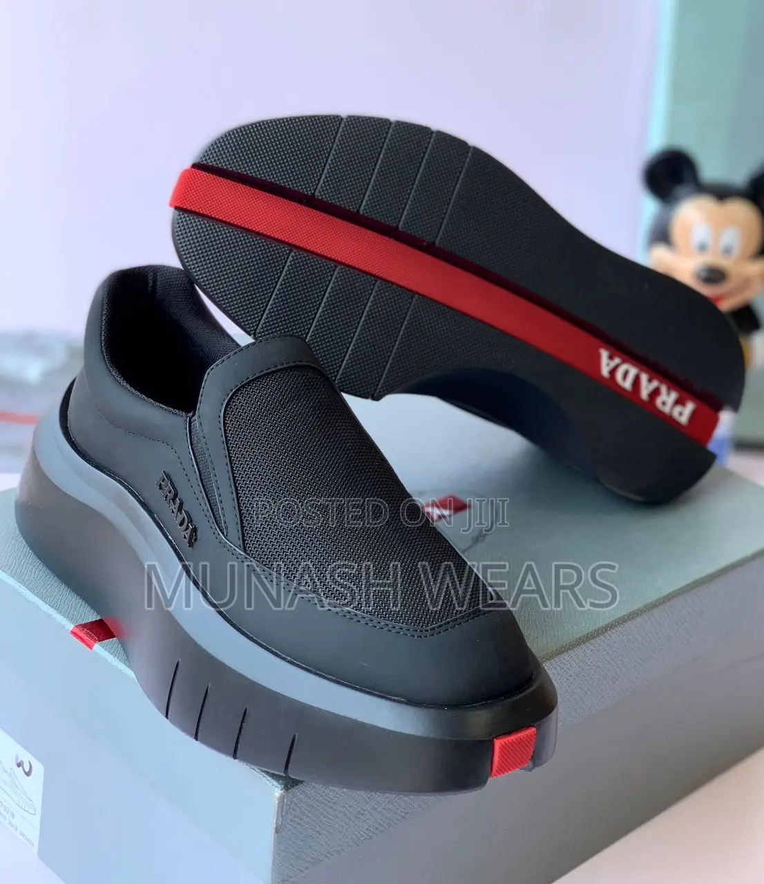 Prada Sneakers Red Line Sole Design 40-47