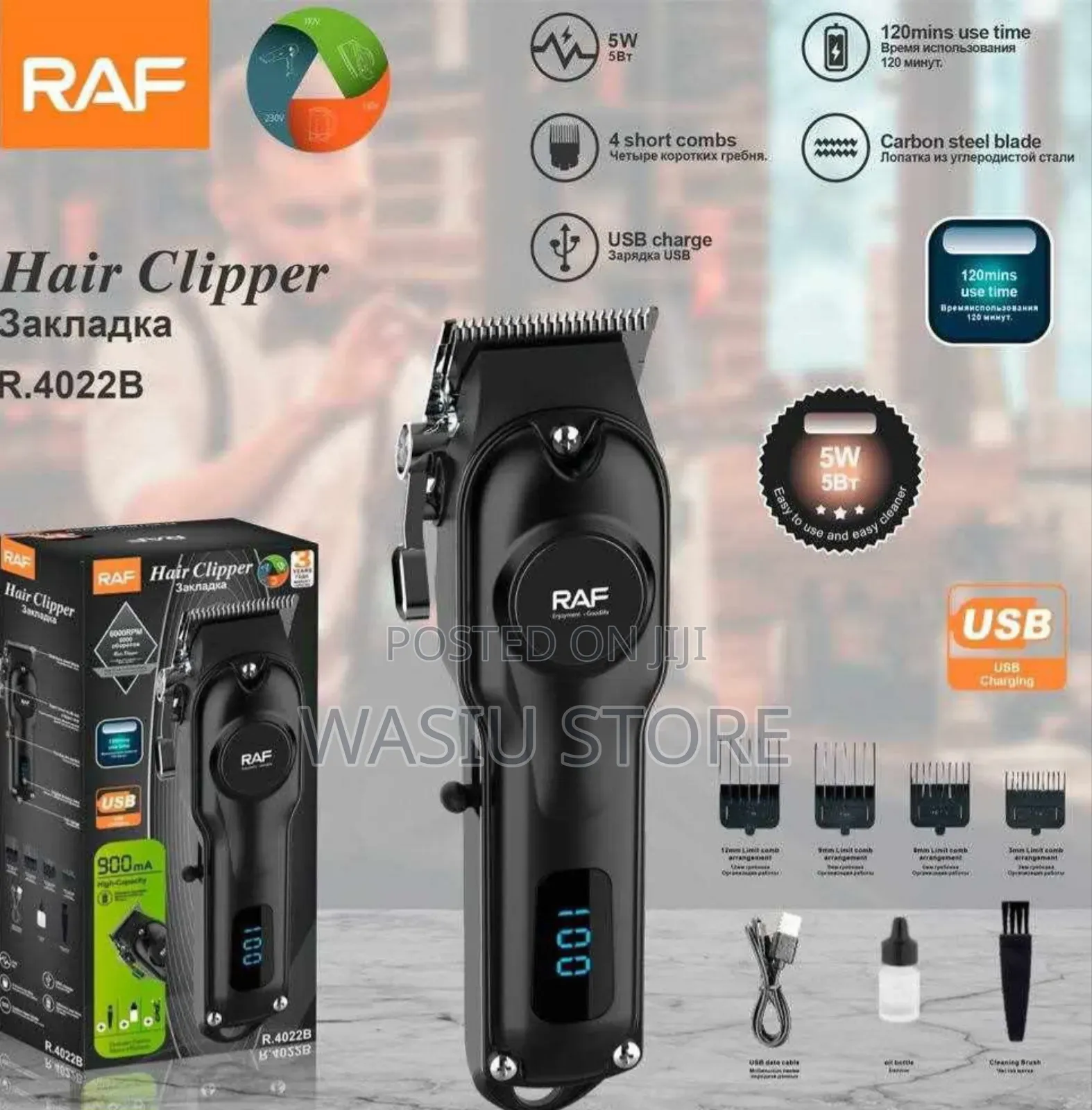 Raf R.4022b Rechargeable Hair Clipper