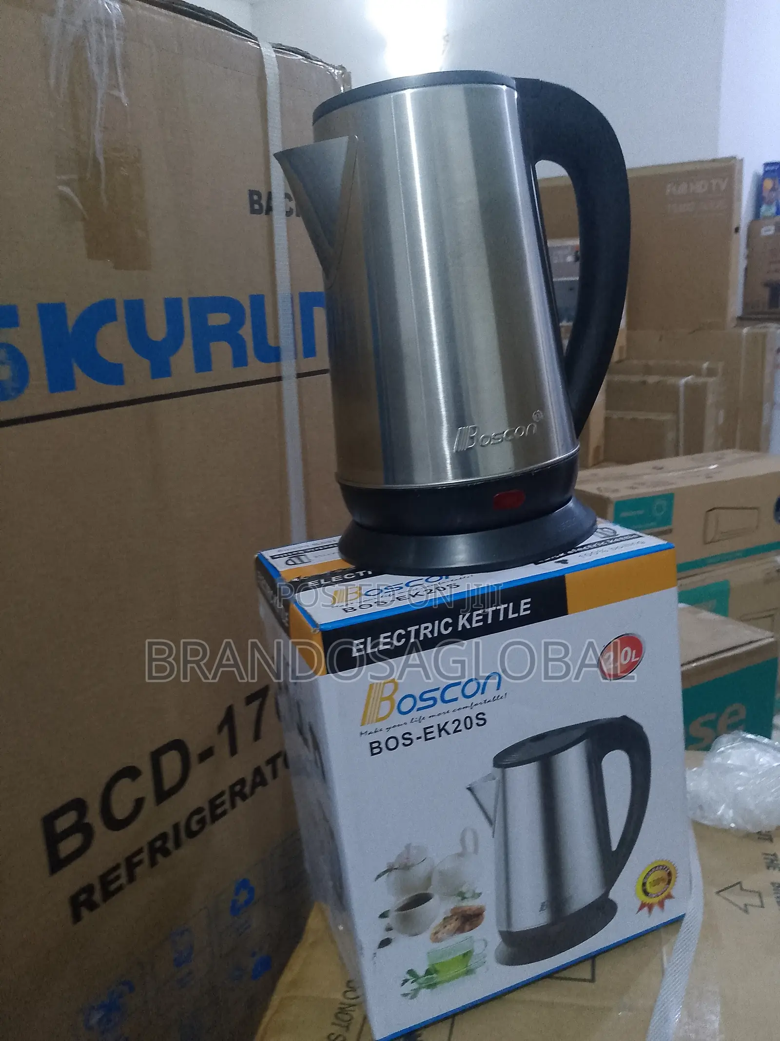 Boscon Bos-Ek20s 2l – Stainless Steel Kettle With Auto Shut-Off