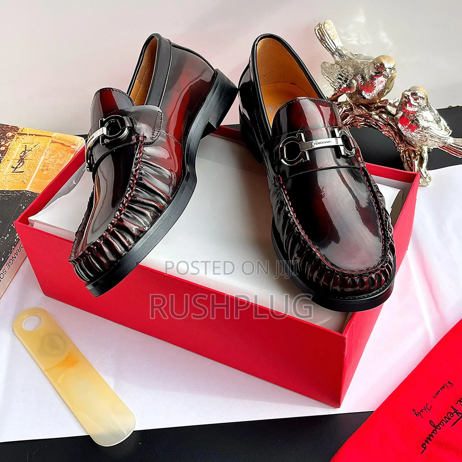 Ferragamo Sleek Wine Shoe 👞