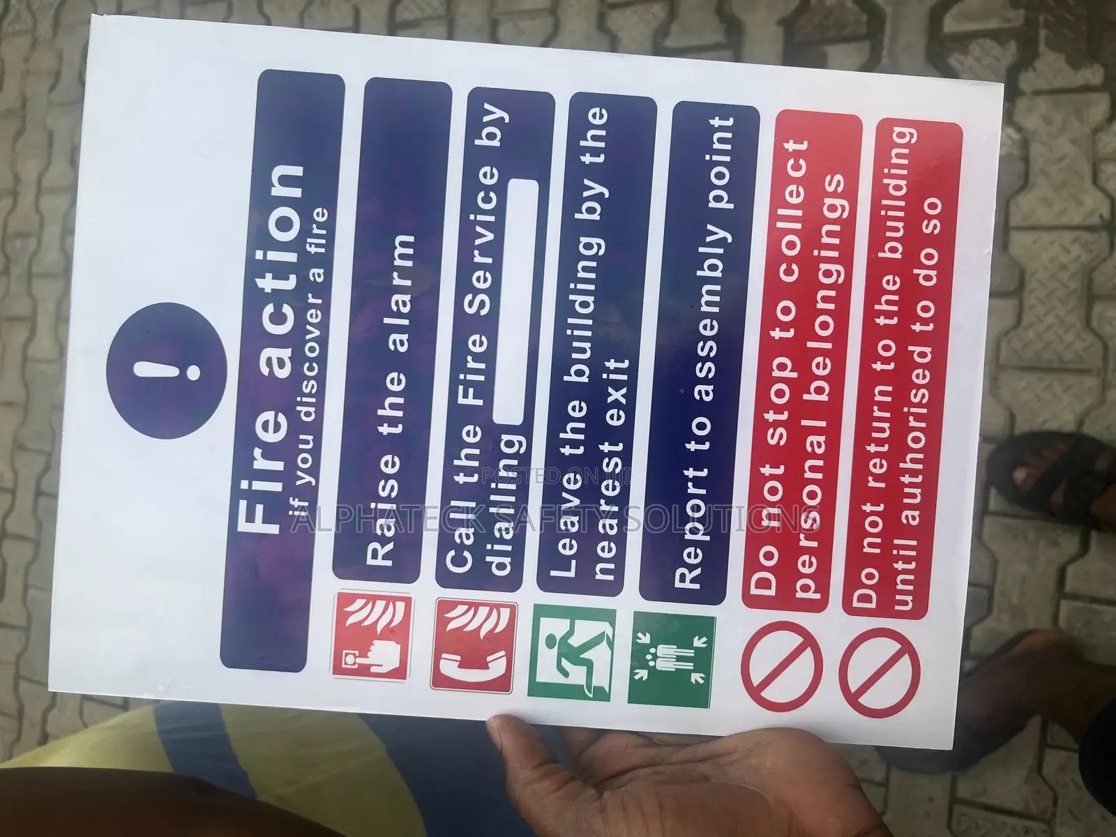 Fire Action Notice Signs