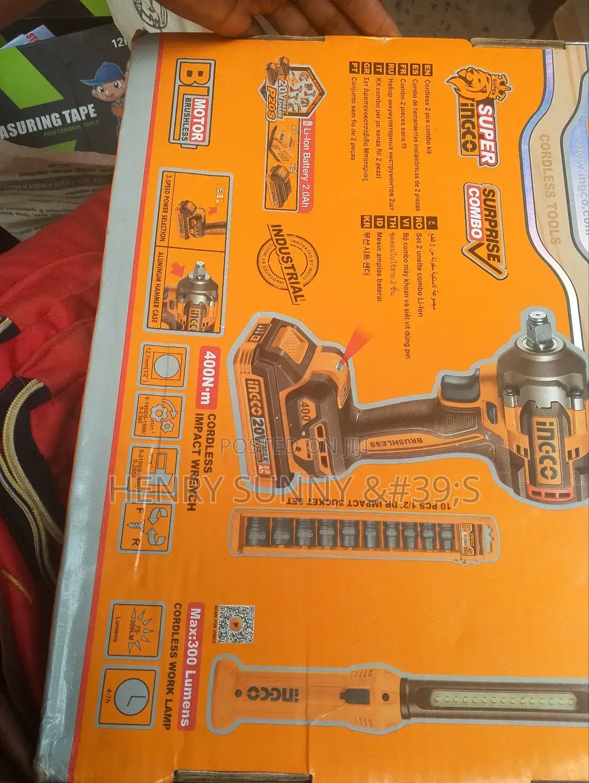 Cordless Impact Wrench and Lamp