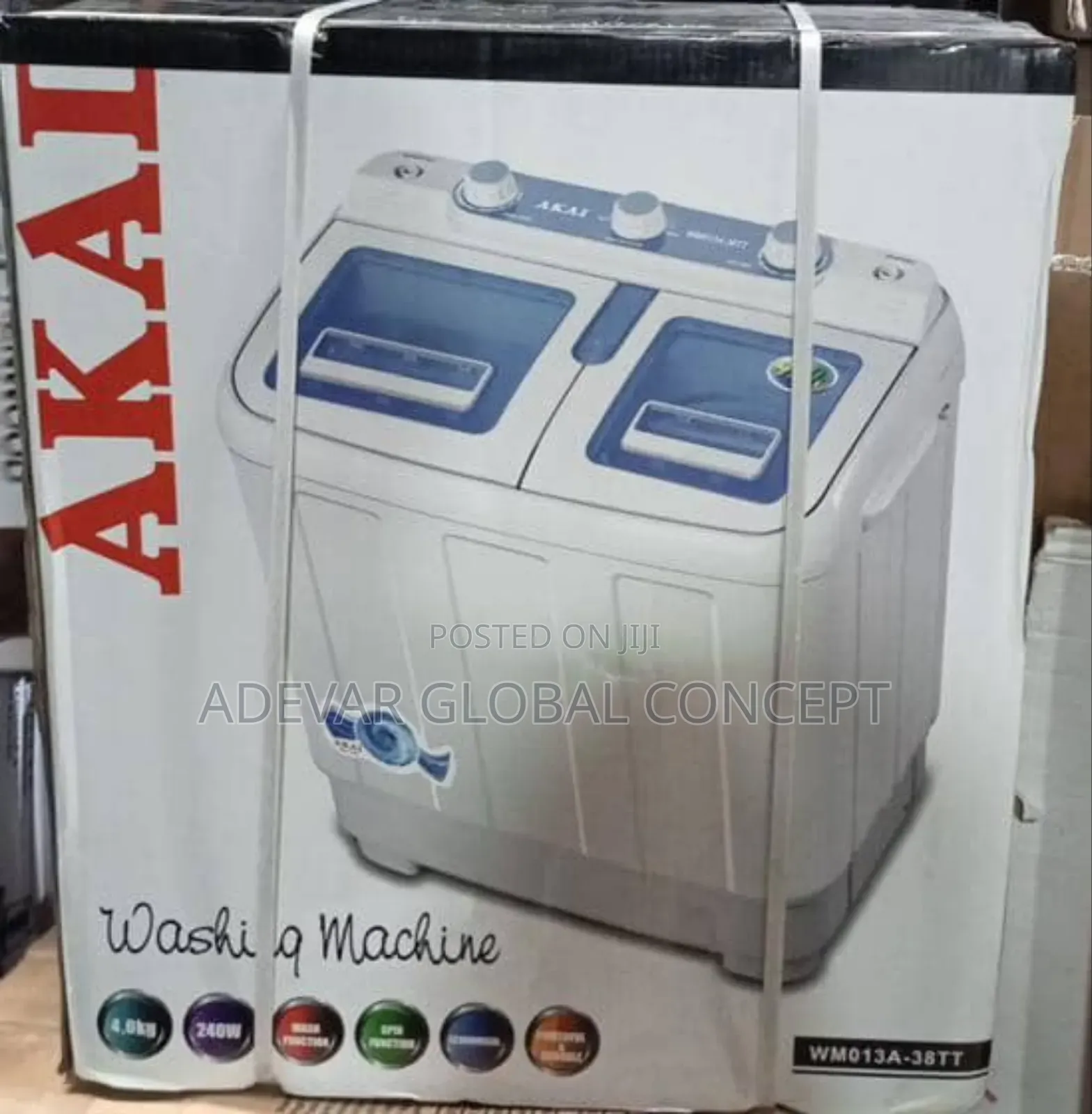 4kg Akai Washing Machine - Washing + Spinning + Draining Function