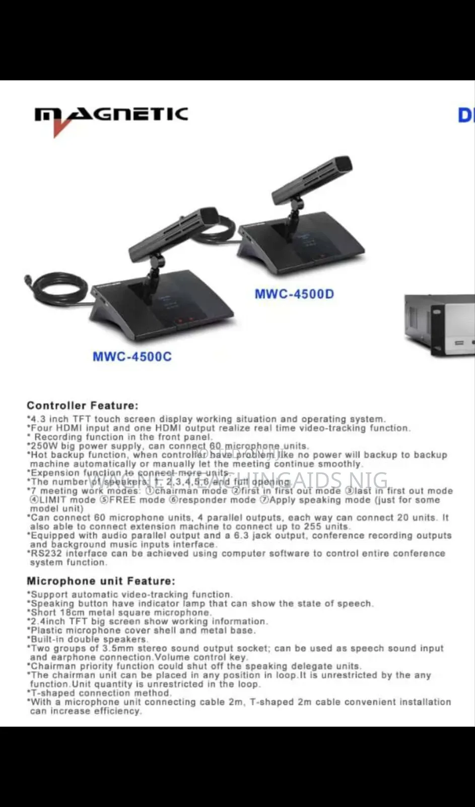 Professional Wired Delegate Conference System With Camera