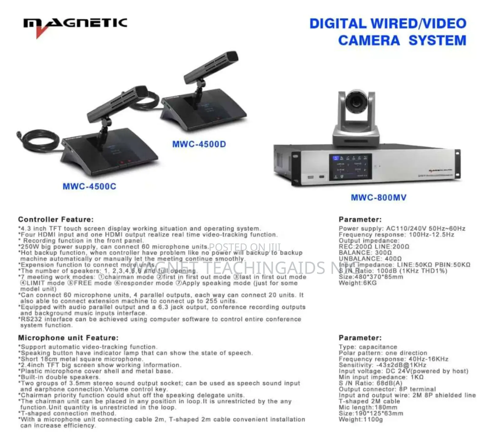 Professional Wired Delegate Conference System With Camera