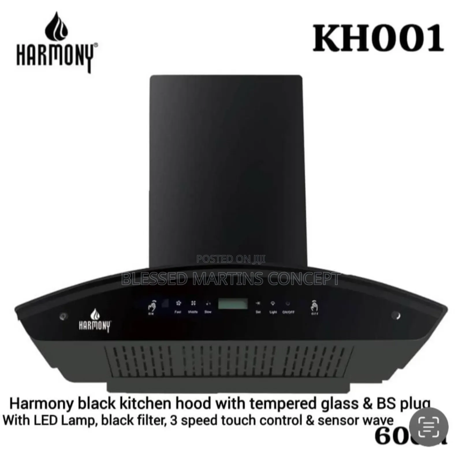 60cm Range Hood, Removes Smoke, Odor, Heat, Grease From Kitchen