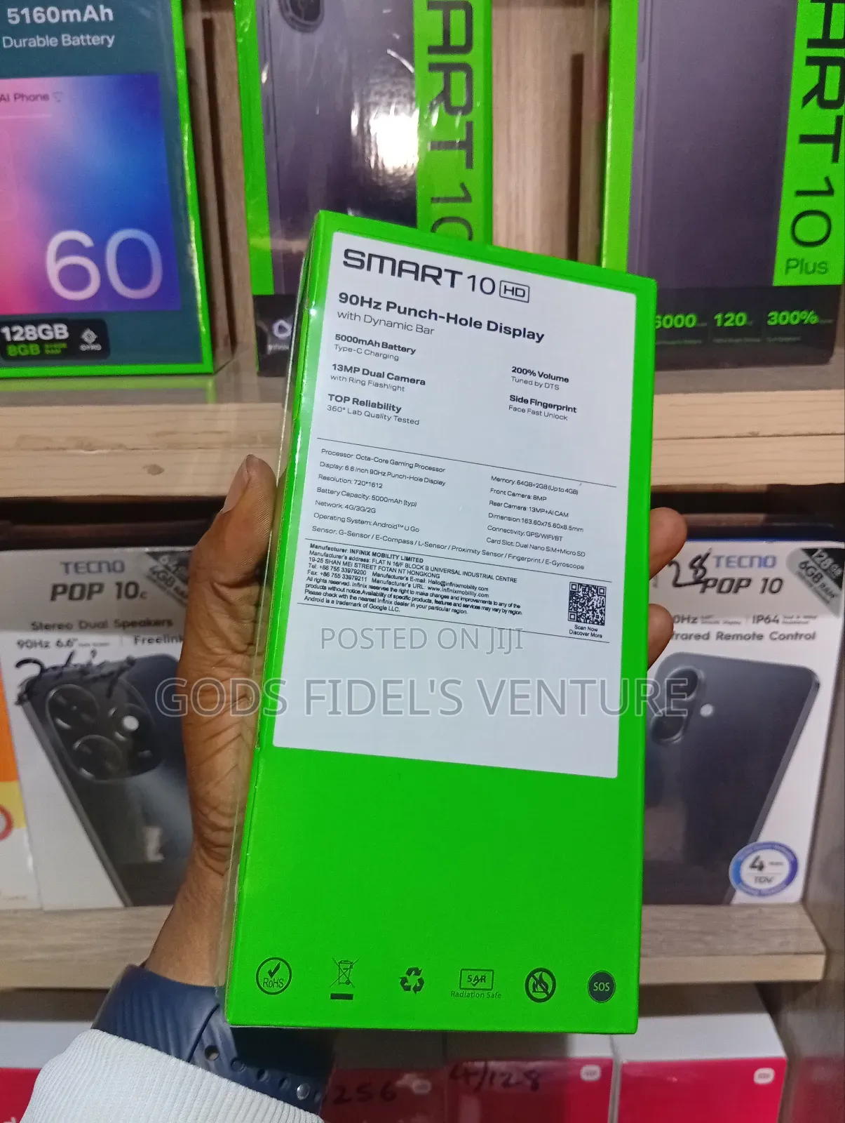 New Infinix Smart 10 HD 64 GB Black