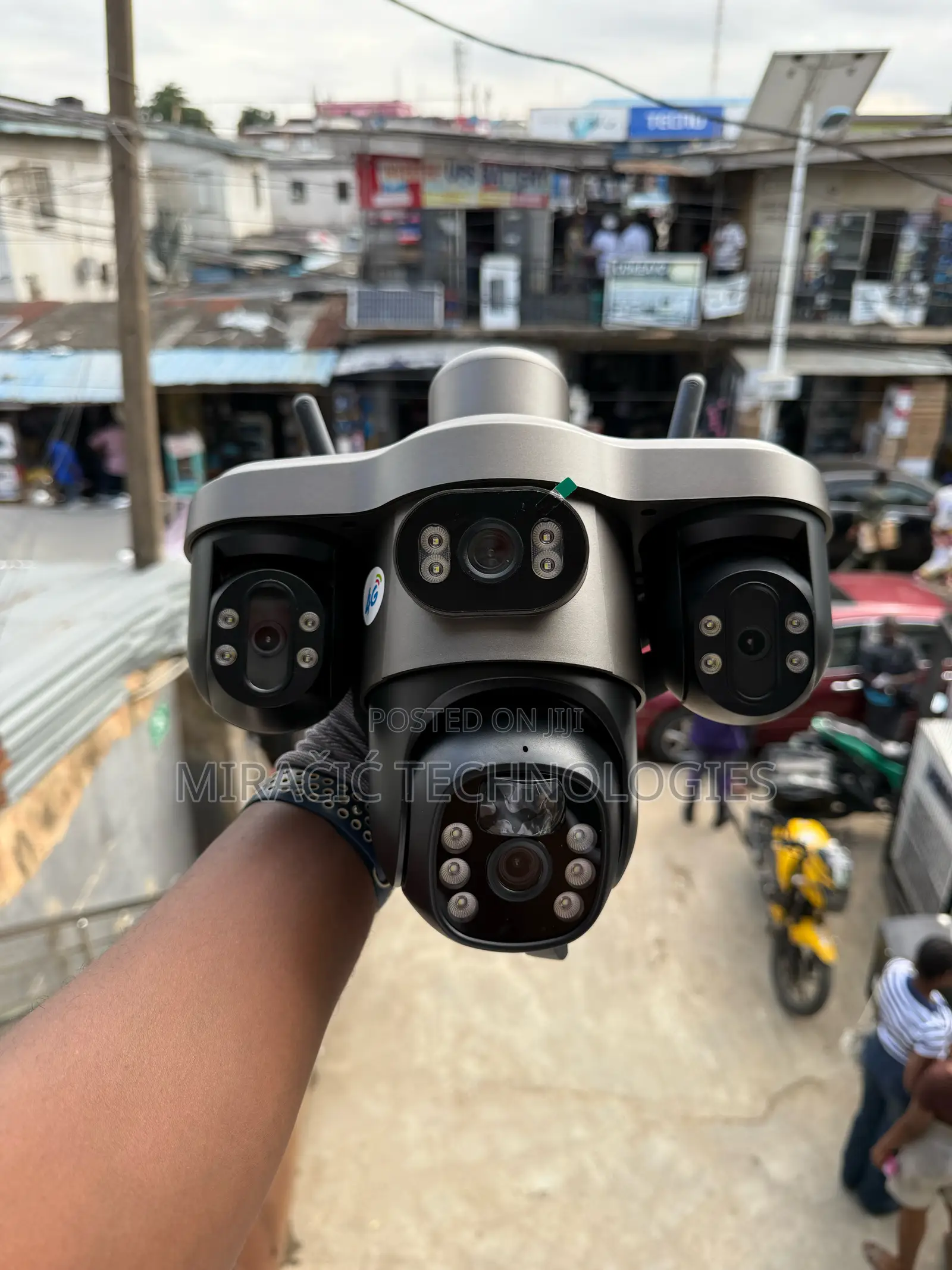 V380pro 3 Lens Camera Solar CCTV 3 PTZ 128gb 12mp