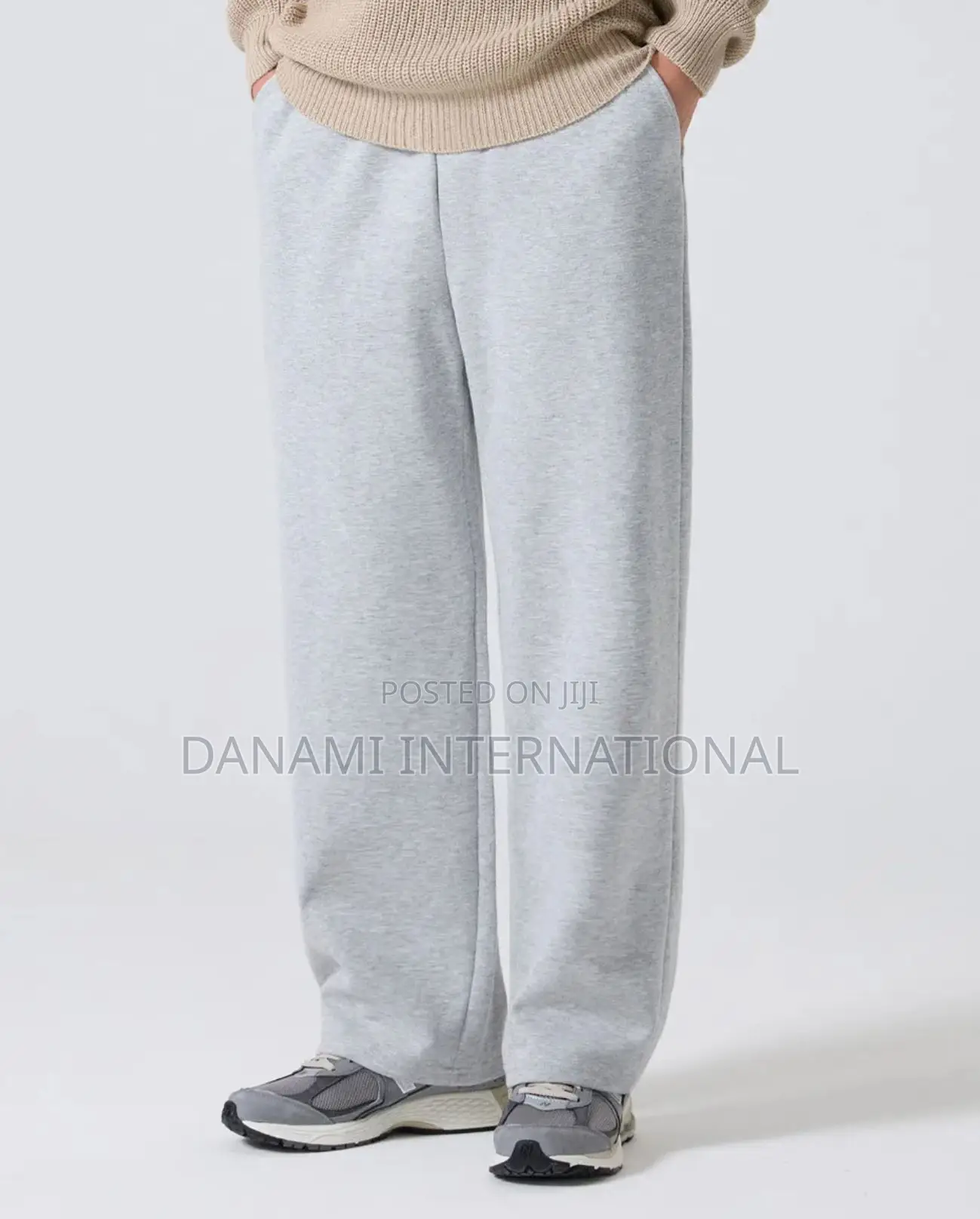 Baggy Straight Sweatpants Joggers- Grey