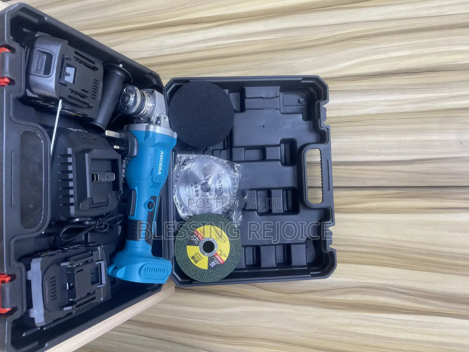 36v Electric Angle Grinder With Accessories and 2 Batteries