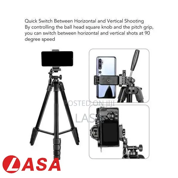 170cm Tripod Stand – Adjustable For Phone/Camera