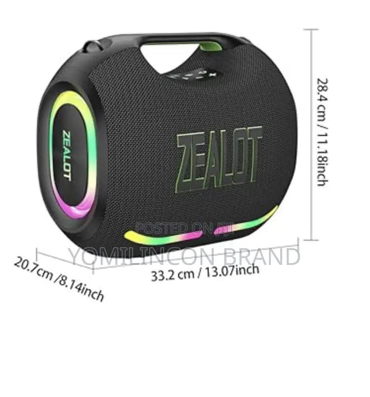 Zealot Ze01 Bluetooth Portable Speaker Waterproof Ipx5 36000mah