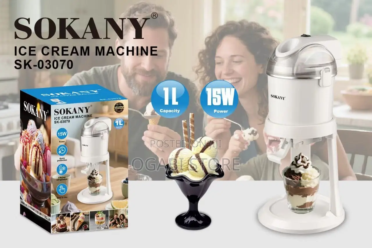 Sokany 1l Ice Cream Maker – Homemade Delight Made Easy!