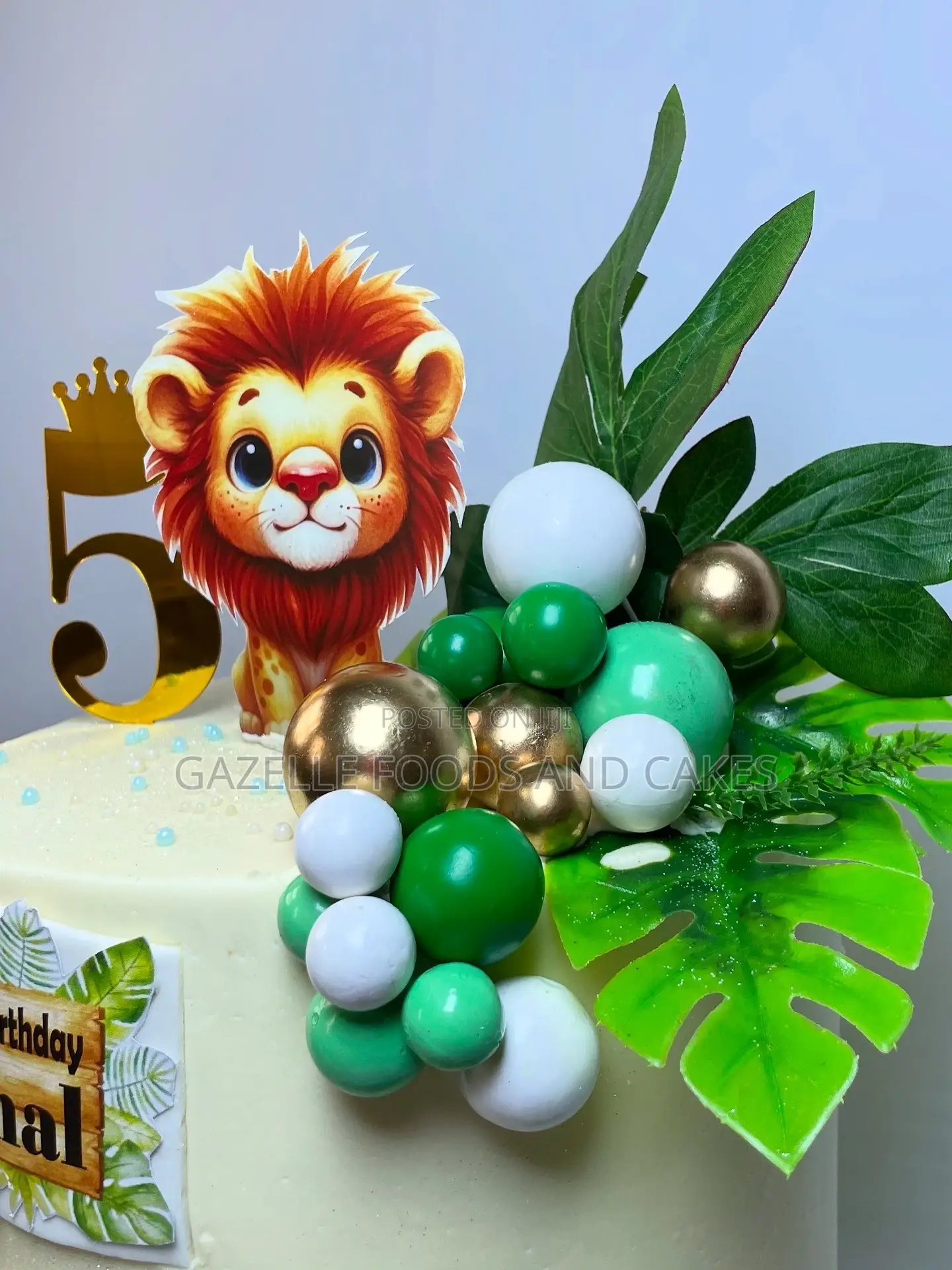 9inch Lion Themed Cake With Four Layers of Flavored Cake