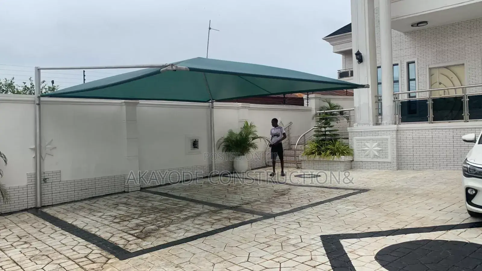 Green Double Carport
