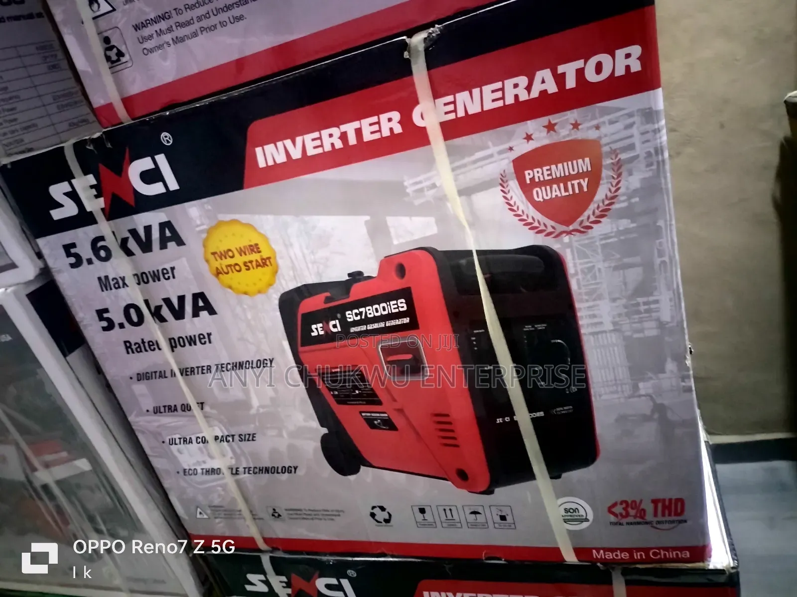 Brand New Sensi Invater Generator Sc7800ies 6.5kva