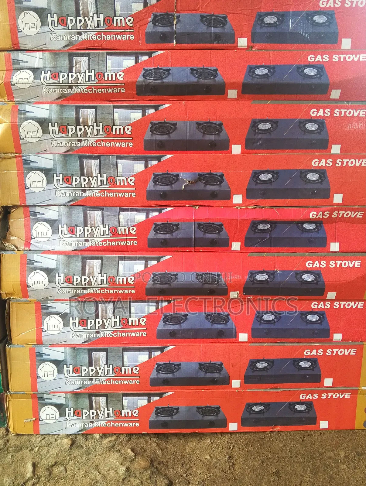 Brand New Happy Home 2-burner Stainless Steel Gas Cooker